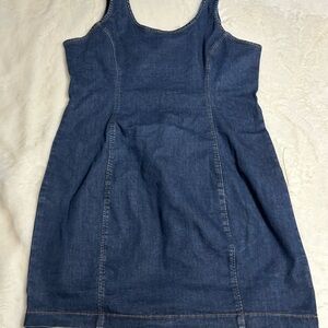 Denim Tank Dress in Dark Blue